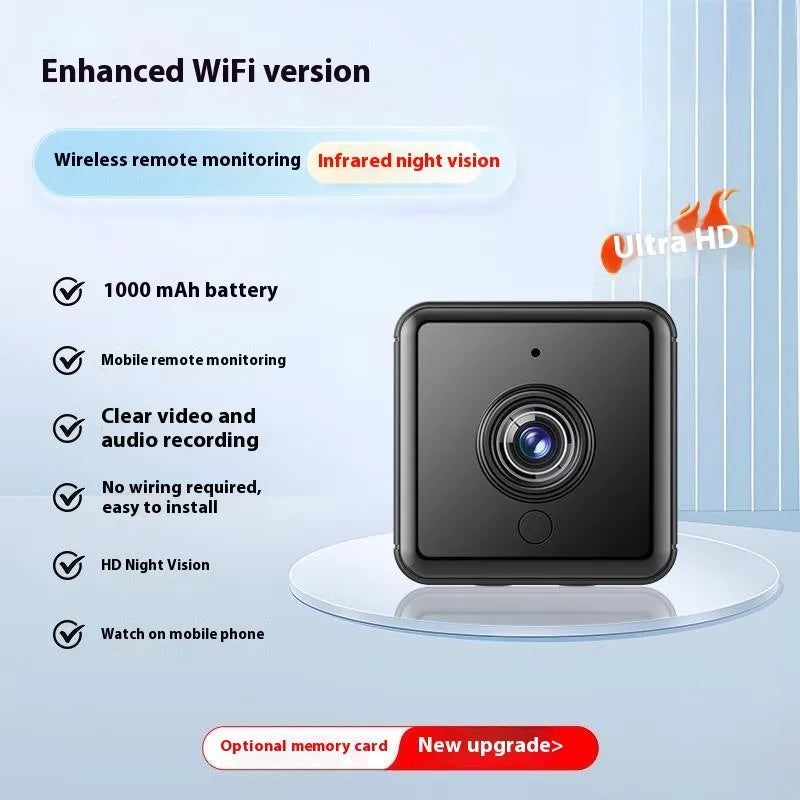 Wireless 360-degree rotating WiFi security camera for indoor surveillance with HD night vision