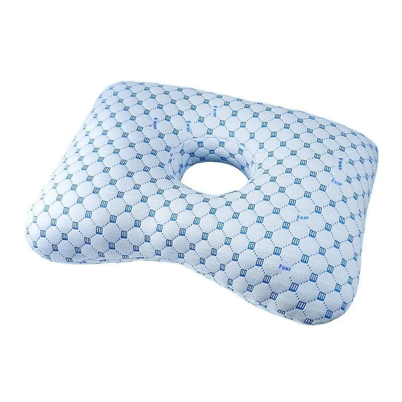 Beauty salon single hole ear pillow for adults in New Chinese style, measuring 39 by 28 by 6 centimetres.