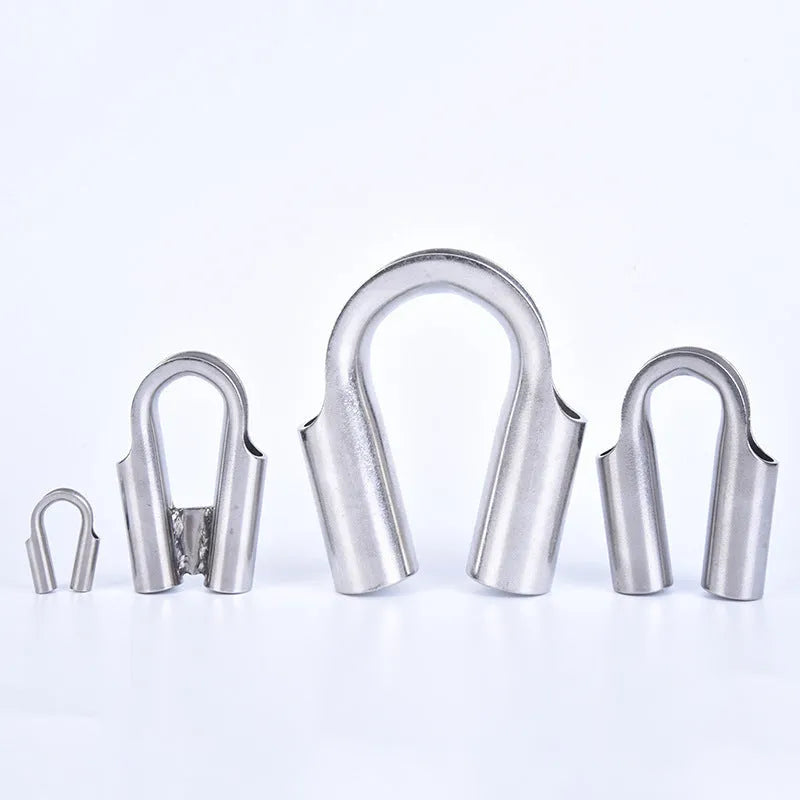 Stainless steel tubular chicken heart round sleeve ring showing circular fastening component