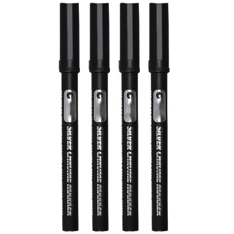 Waterproof mirror marker pen with plastic shell for glass and tile surfaces in 1mm and 2mm tip sizes