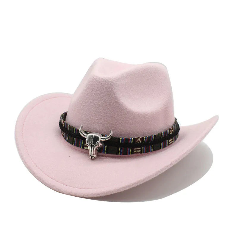Western-style cowboy hat with bell crown in multiple colour options including army green, brown, and black