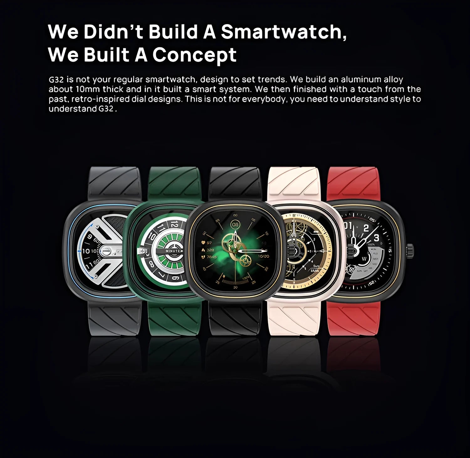 Bluetooth smart bracelet sports watch with 1.32-inch screen on silicone wristband in black, green, or pink