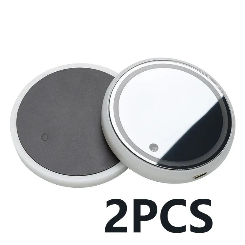 LED light-up coaster for car cup holders showing colourful illumination and 68mm diameter