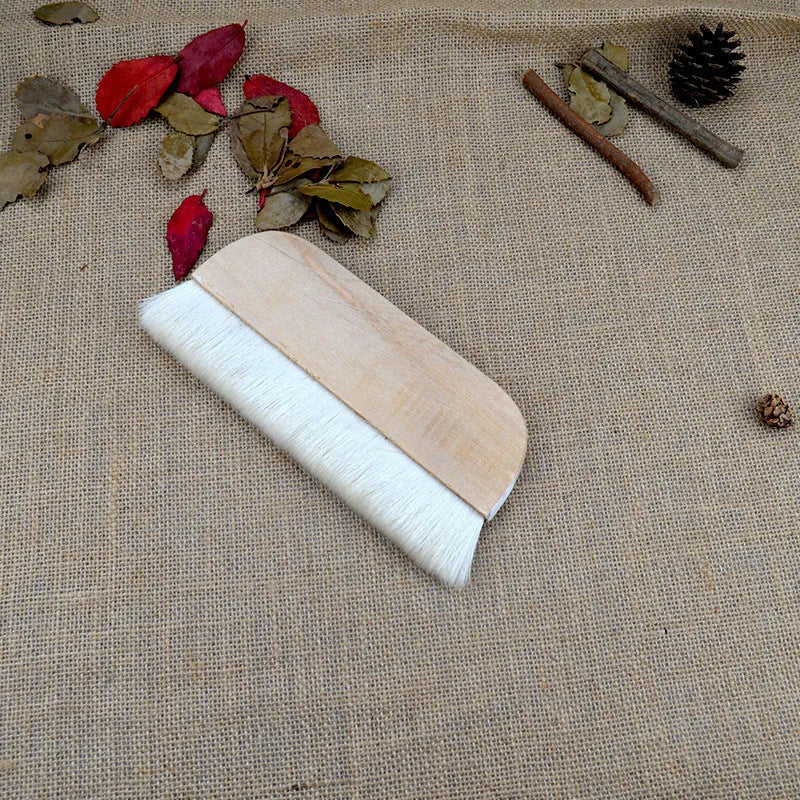 Wool brush for art mounting and shading on paint paste boards in picture colour