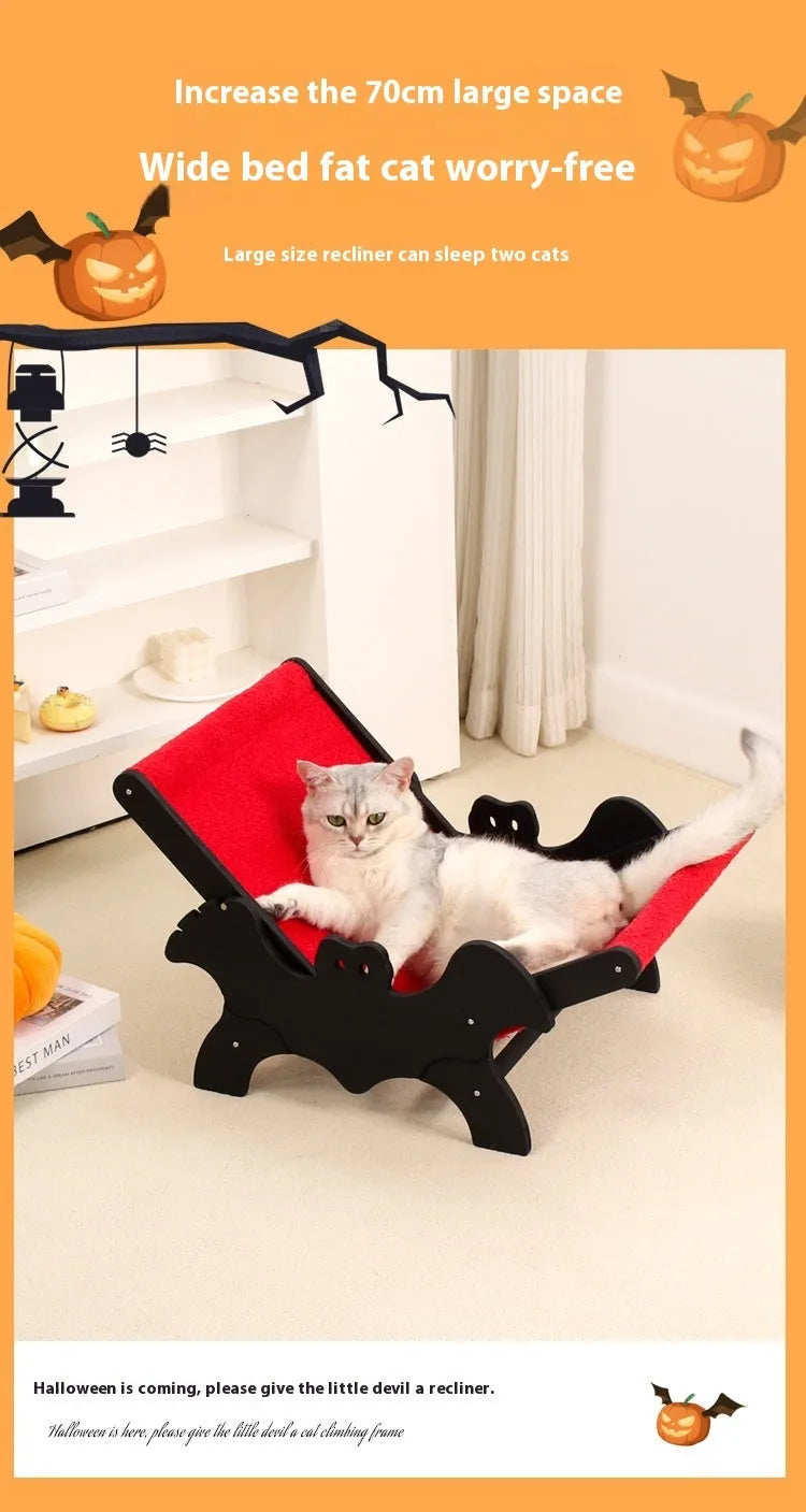 Black and red wooden cat lounge chair pet bed with MW-054 specification
