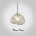 Postmodern light luxury glass decorative chandelier in amber clear or smoke grey with E27 fitting