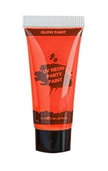 Hose neon gouache face paint tubes in 25ml size showing red, yellow, green, purple, orange, and pink colours