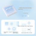 70mm square multifunctional notepad with gradient parchment design in blush, green, purple, or blue