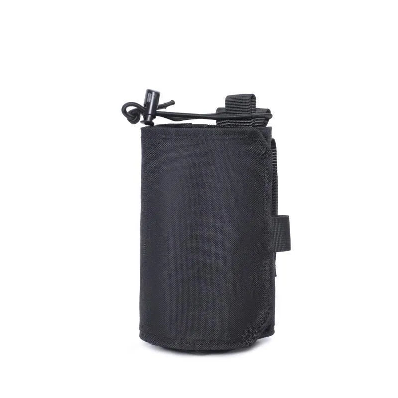 Outdoor adjustable bottle cover in black or khaki Oxford cloth with pu lining