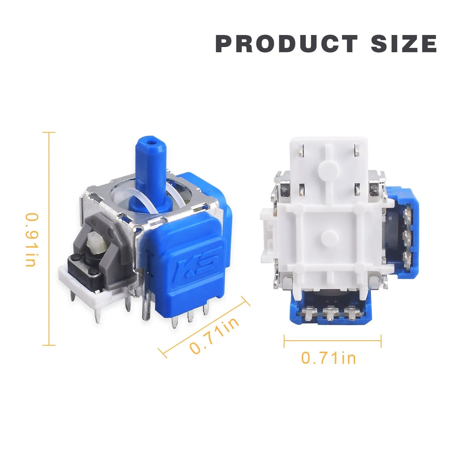 Hall effect magnetic joystick replacement module for PS5 PS4 Switch XBOX controllers