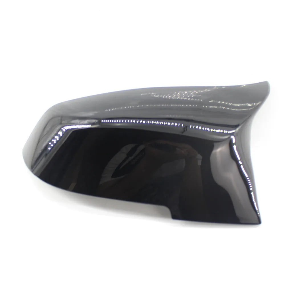 Pair of paint bright black modified horn rearview mirror shells for BMW 3 Series 4 Series F30 F32