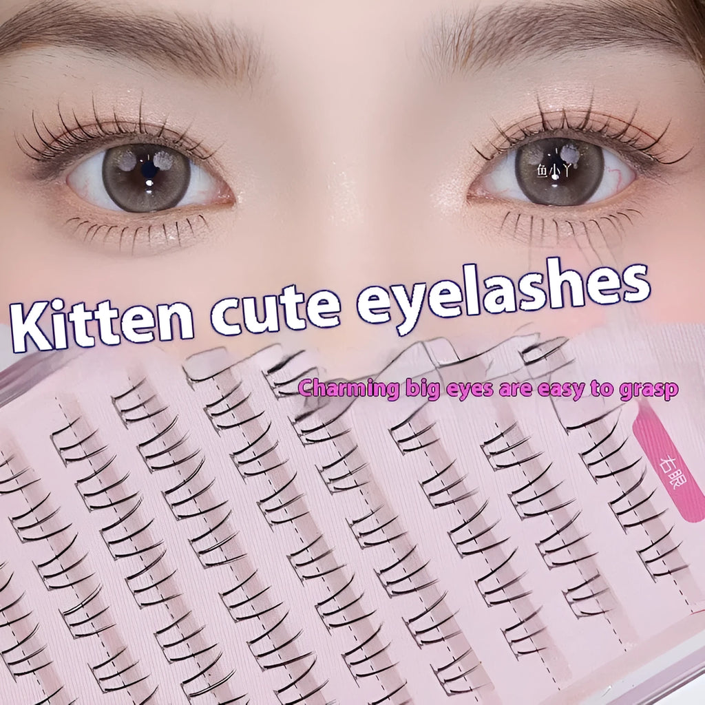 Kitten's Paw Lower Eyelashes 12-row segmented design with 4-5-6mm length gradient