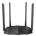 Dual-band wireless router with gigabit ports and 5G support, compact 365mm design