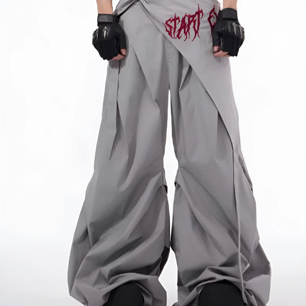 Boys wide-leg trousers in Korean style with solid black colour option