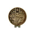 Zinc alloy golf hat clip with engraved Dragon Year pattern design