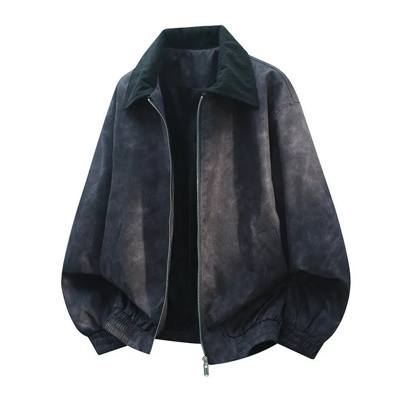 Men's stitching lapel casual jacket in Lycra fabric available in multiple colours