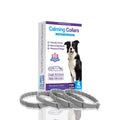 Four dog anxiety relief collars in different colours with Chinese monochrome pattern