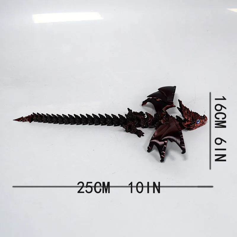 Red gold PLA plastic dragon wings decoration toy with 25cm wingspan for costume accessories