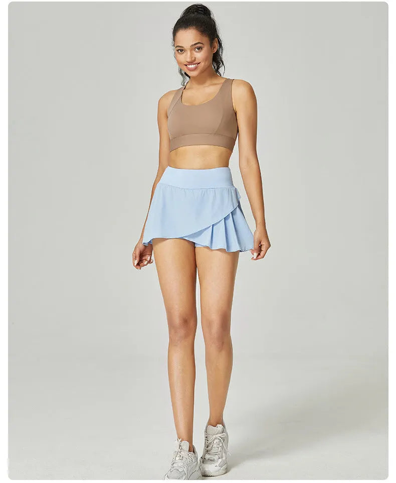Women's solid colour quick-dry nylon sports shorts for running and fitness in multiple colours.