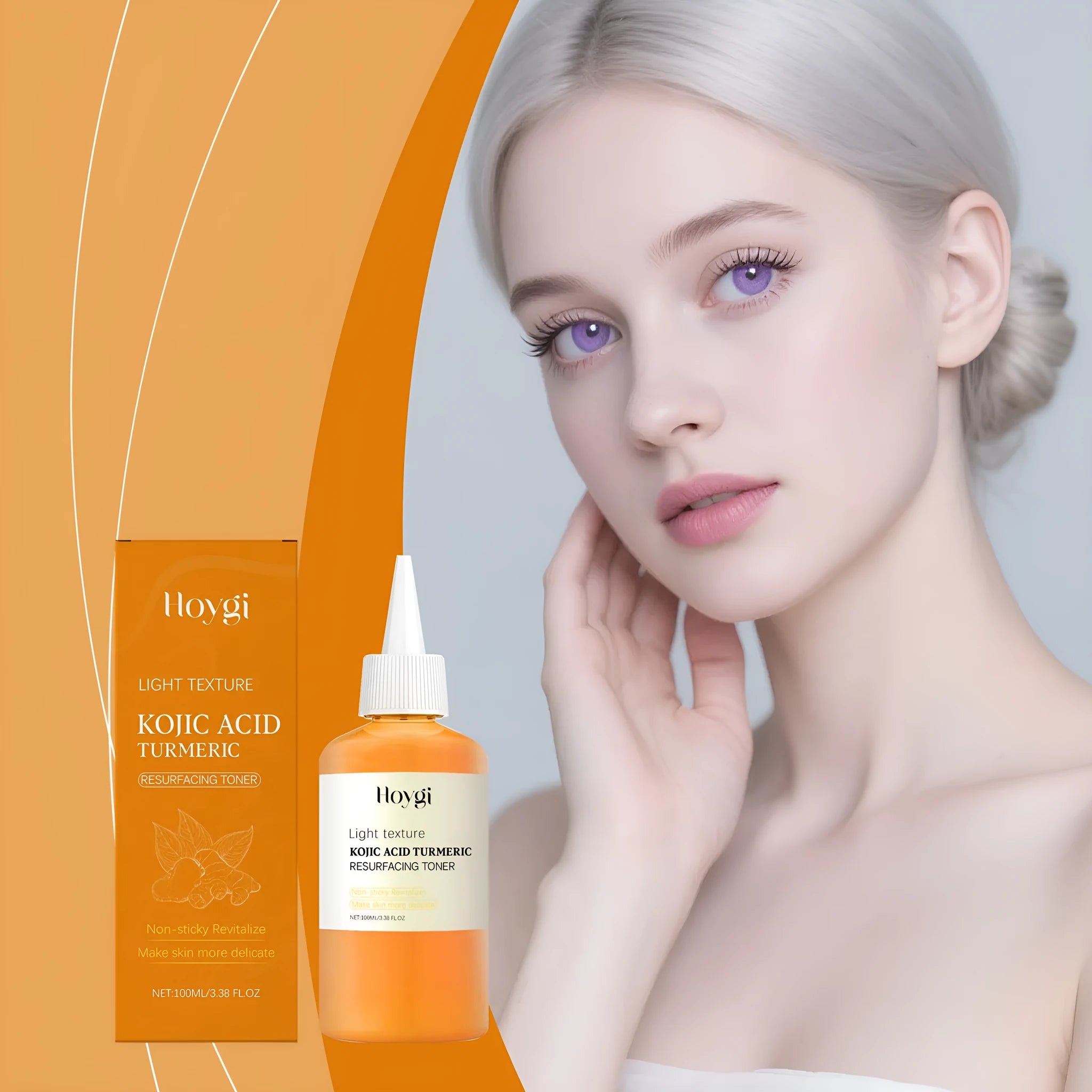 Turmeric Moisturising Water bottle, 100ml size for facial skincare.