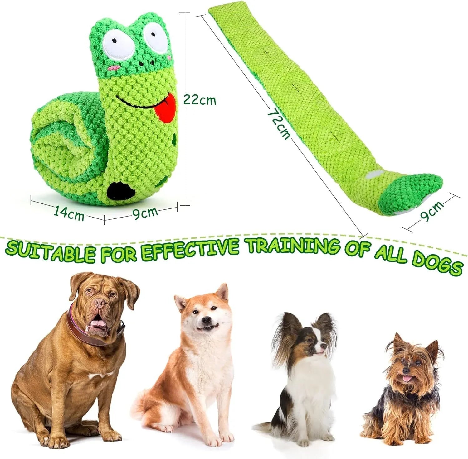 Transformable dog puzzle toy in snail shape with thick velvet material and hidden food holes