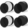 Levoit LV-H132 air purifier replacement filter and washable pre-filter cotton, shown with dimensions.