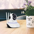 White dome security camera with 2 million pixel resolution for indoor and outdoor wireless surveillance
