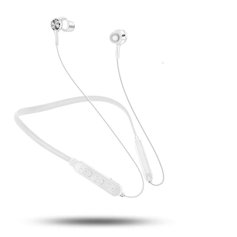 G03 neckband sports Bluetooth earphones in red, black, or white with bilateral stereo sound