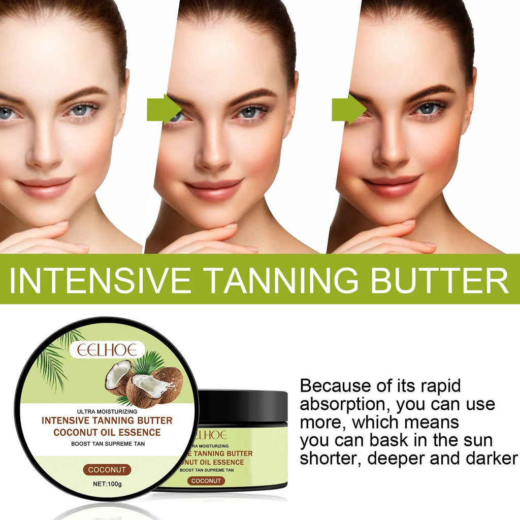 100g tub of natural oil blackening cream with coconut and aloe for outdoor skin protection