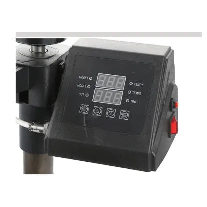 Black thermal transfer printing machine for T-shirts and fabrics with heat press technology