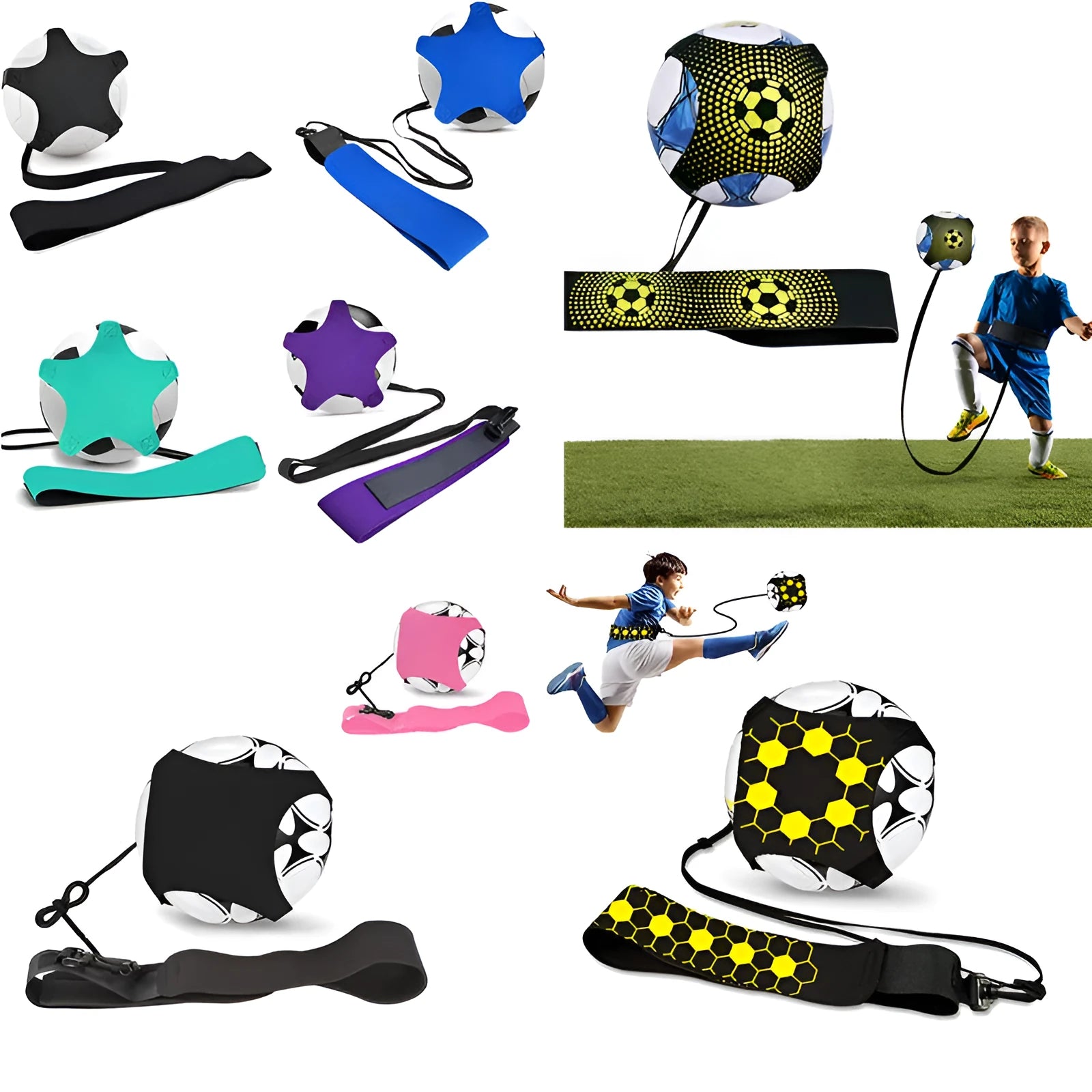 Neoprene football juggling belt in a choice of colours and four-corner or five-corner designs.