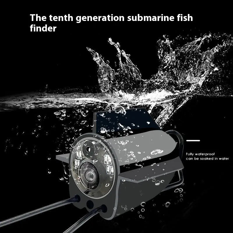 Underwater fish finder camera with 4.3-inch screen displaying clear underwater imagery for anglers