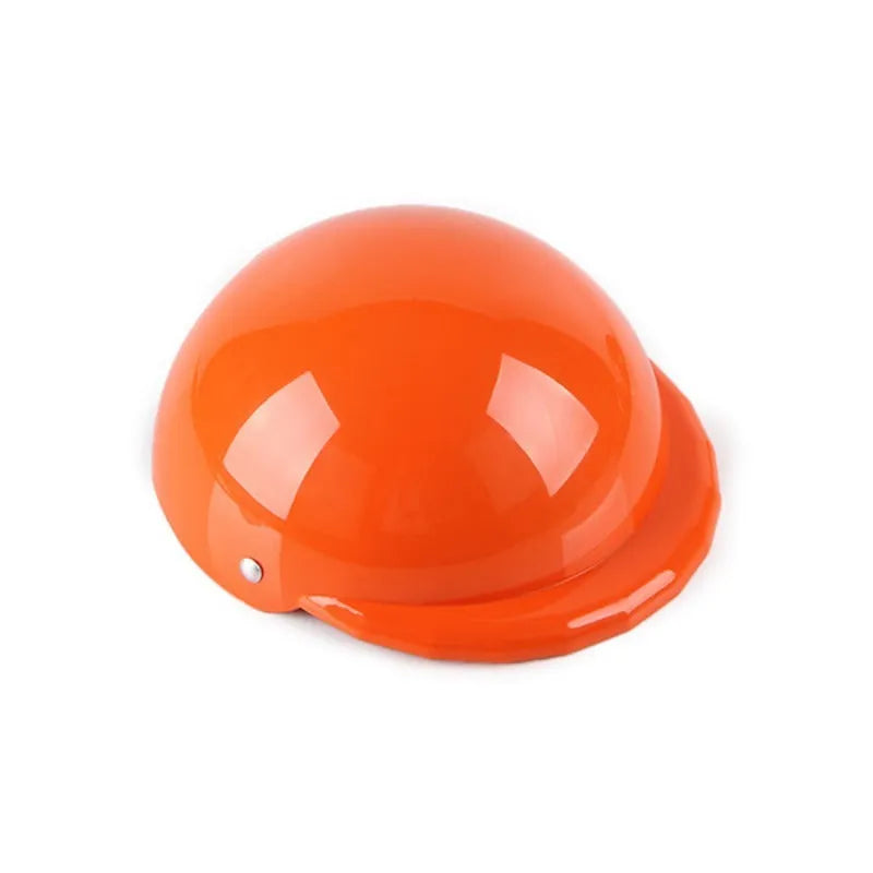Plastic dog motorcycle cap helmet shown in multiple colours with Japanese style design