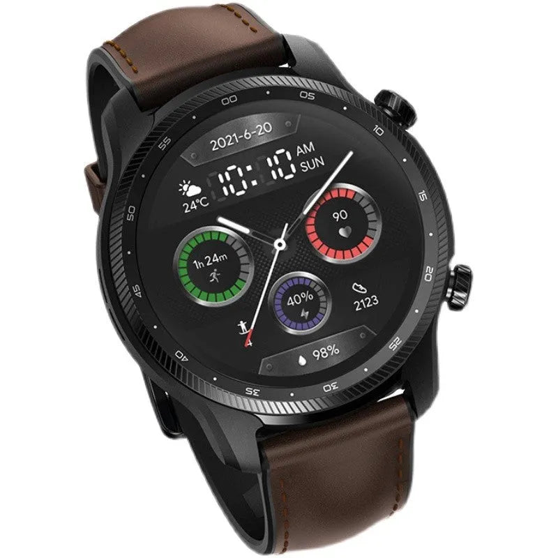 Ticwatch Pro X black 47mm smart watch with 4G eSIM and IP68 waterproof display