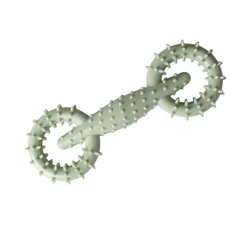 Blue TPR dog chew ring toy for puppies and dogs measuring 16cm
