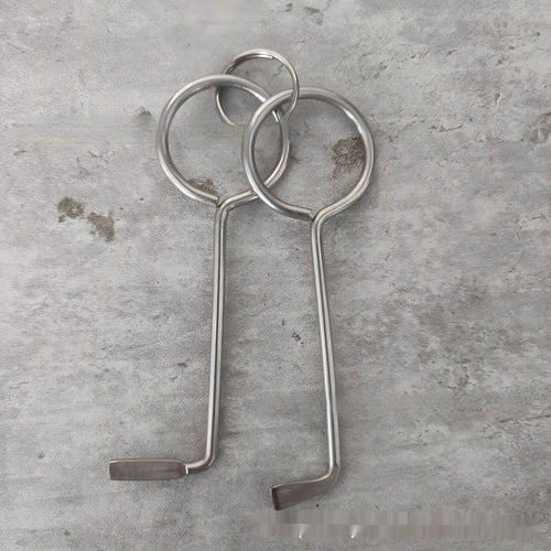Two 24cm alloy steel spanner tools with dual-head open-ended designs for household and vehicle repairs