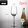 Clear acrylic wine glass with modern design showing 300ml and 550ml capacity options