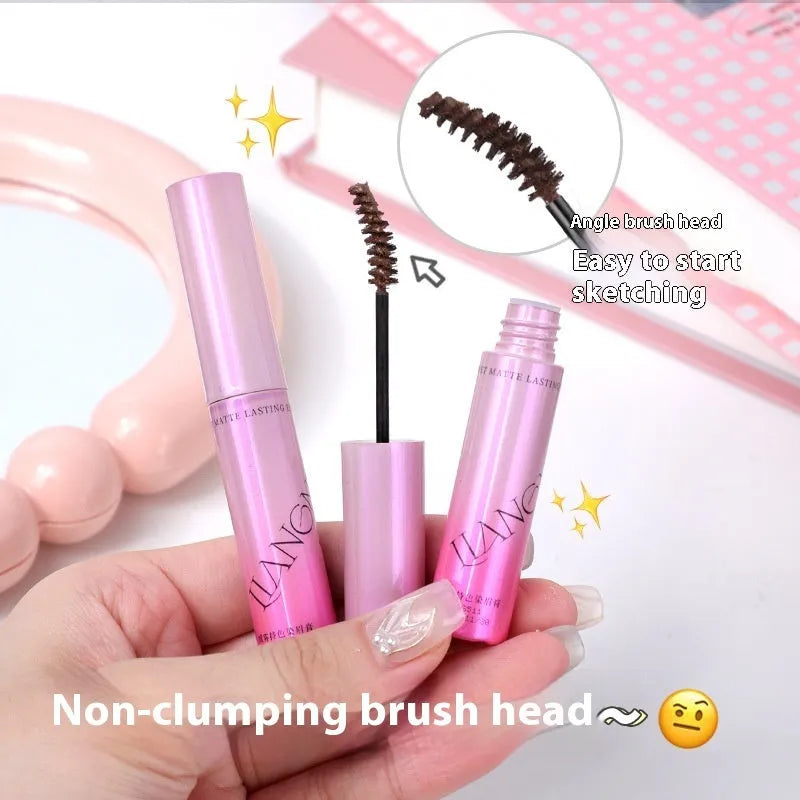 Eyebrow cream in four shades: coconut palm milk coffee, raw latte, coffee pink latte, and can be born