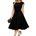 Sleeveless lace-up waist-tight party dress with oversized swing skirt in twisted silk fabric