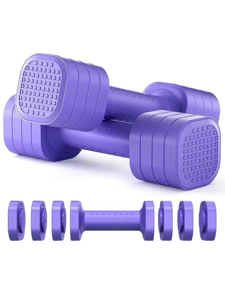 Women's detachable dumbbell set in pink colour with 5lb weight for fitness training