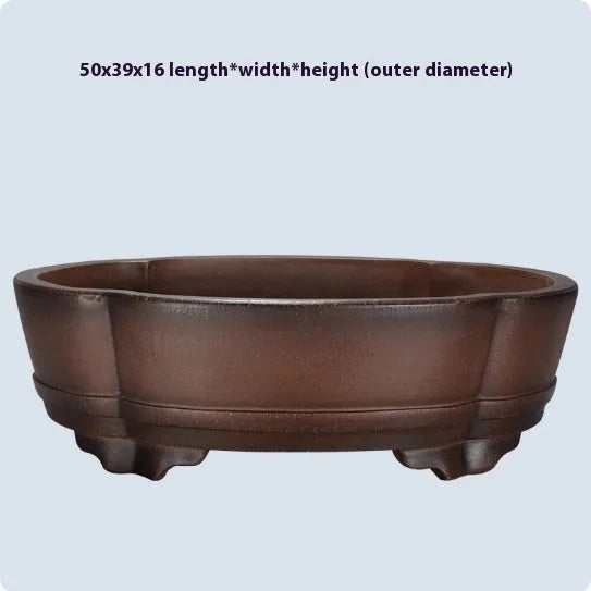 Classical style purple clay bonsai pot measuring 50cm by 39cm
