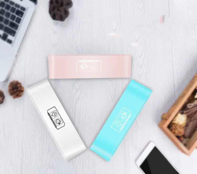 Blue multifunctional LED atmosphere light alarm clock with digital display and rectangular design