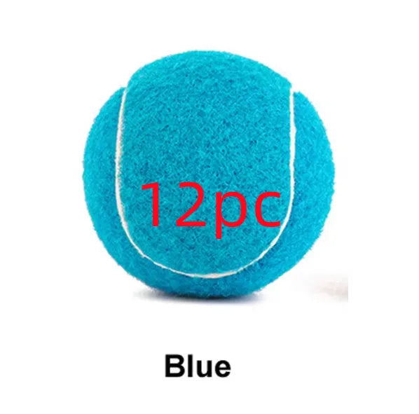 6.3cm bite-resistant rubber tennis ball dog toy in multiple colour options