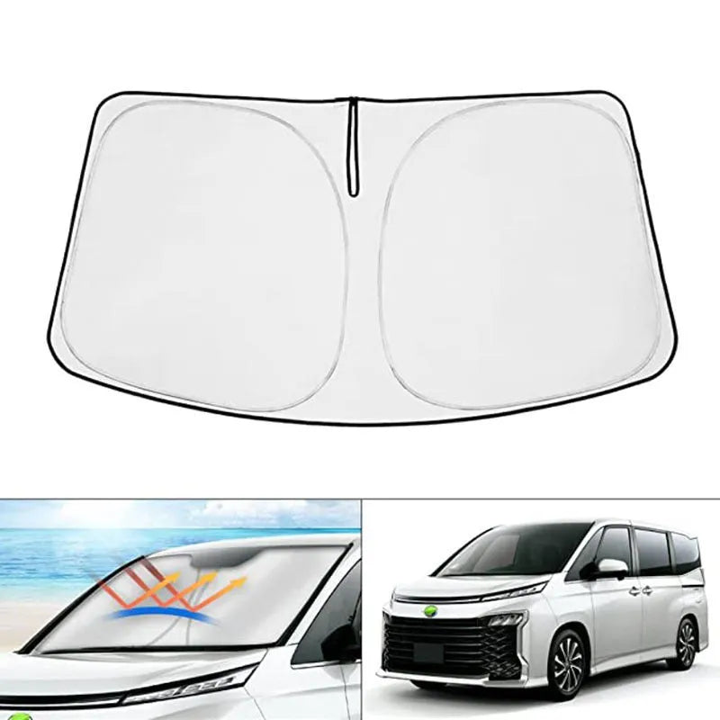 Silver reflective car windshield sunshade cover for Toyota Noah Voxy 90 Series models