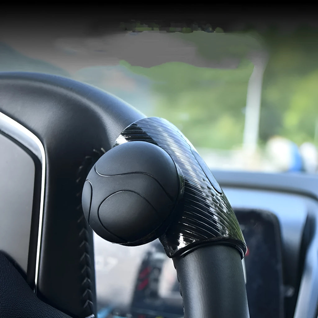 Silicone steering wheel assist ball with metal bearing booster in black or blue colour options