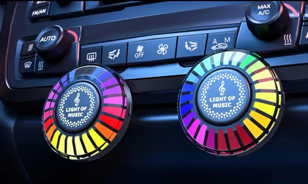 Car air outlet aromatherapy with RGB lighting and essential oil reservoir