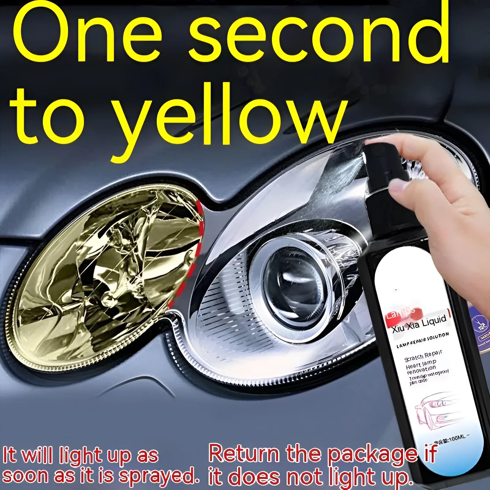 100ml car headlight renovation repairing liquid bottle for polycarbonate plastic lens restoration