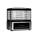Silver stainless steel fruit dehydrator food dryer with 14-litre capacity