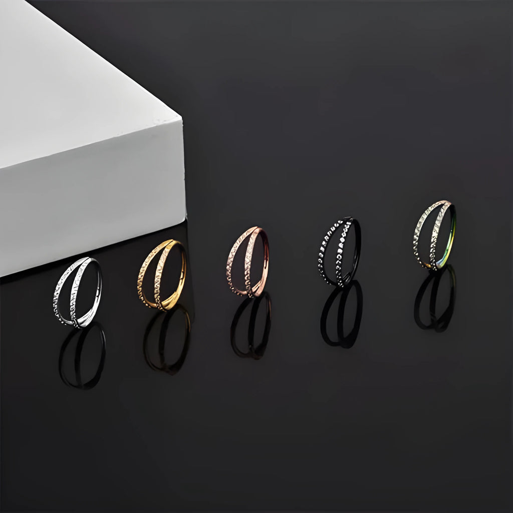 G23 titanium alloy puncture zircon lip and nose ring in steel or gold colour options