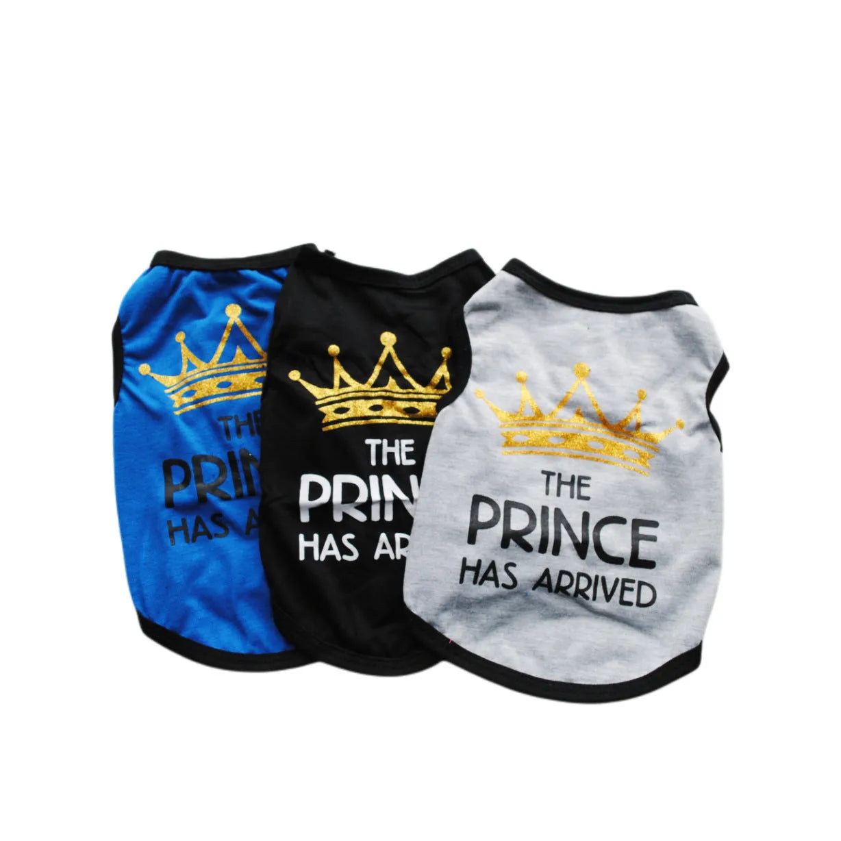 Cotton puppy vest for spring and summer in various colours including black, grey, blue, pink and rose options